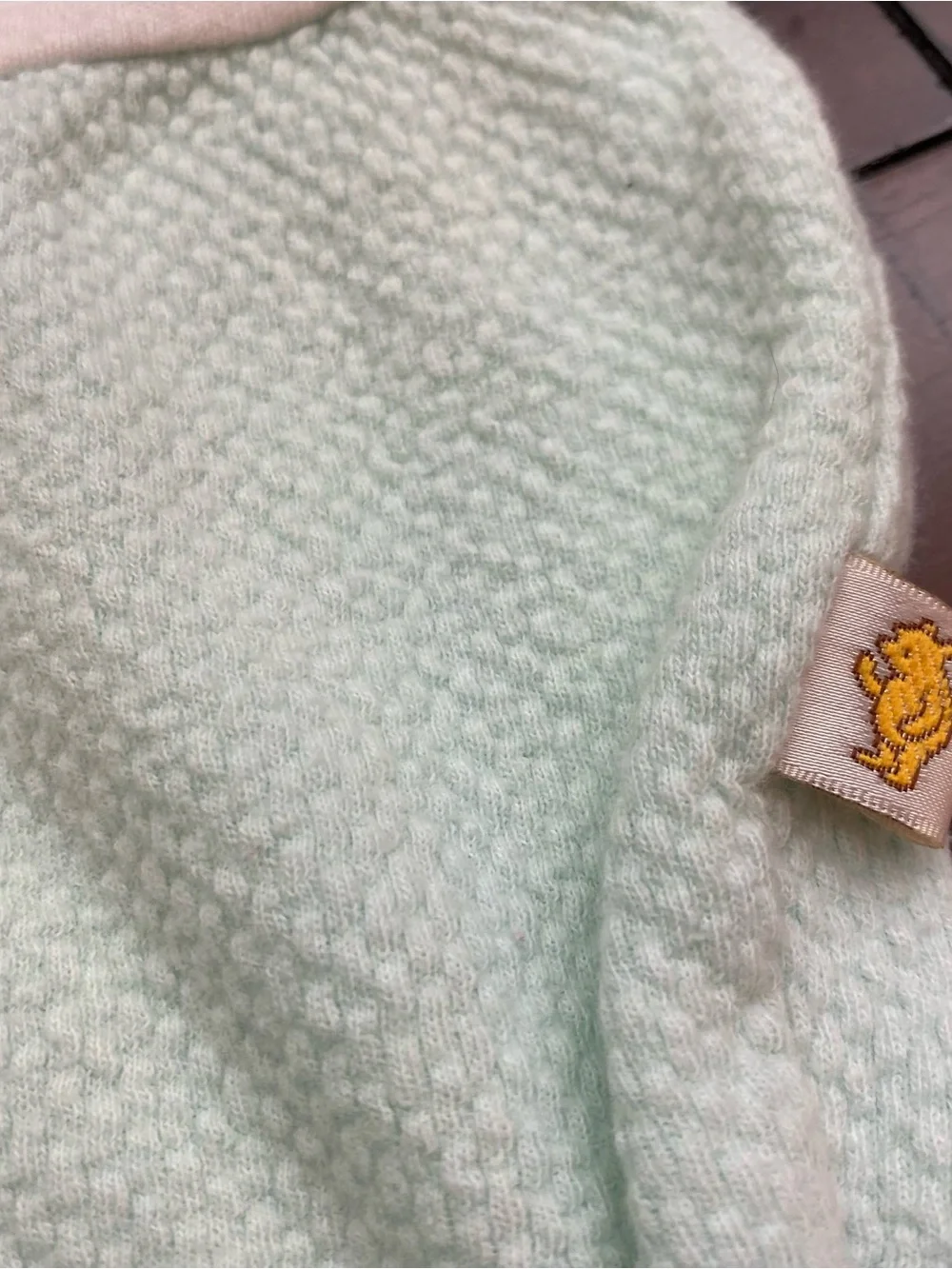 Vintage Classic Pooh Mint Green & White Teddy Bear Bubble Romper 9 Months